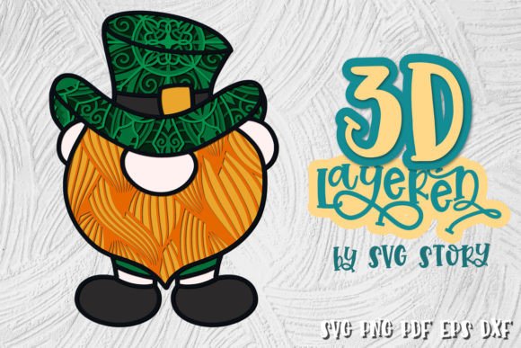 Download 3D Layered Leprechaun SVG - Premium Resources