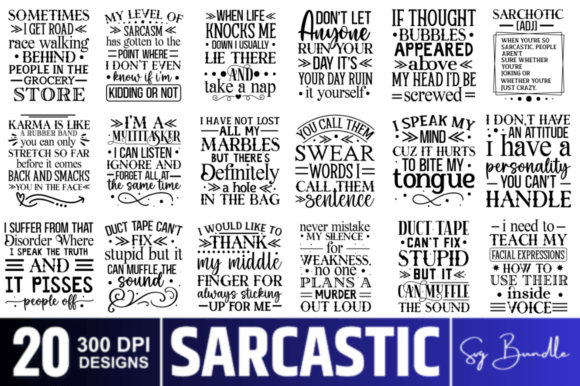 Download Sarcastic Quotes SVG Bundle - Quotes svg Collection