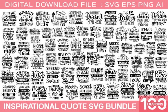Download Inspirational Quotes Svg Bundle - Premium Resources