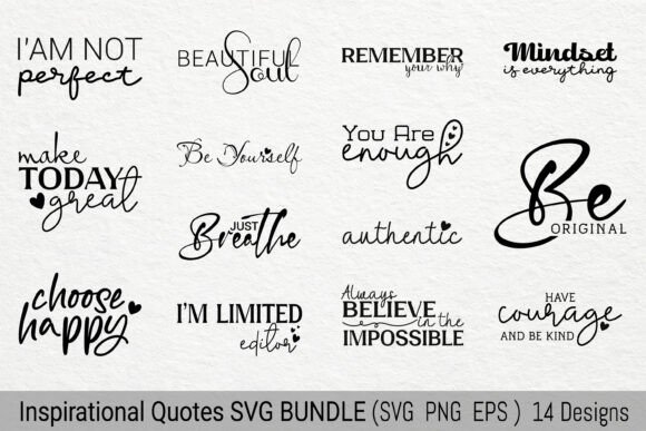 Download Boho Inspirational Quotes SVG PNG Bundle - Quotes svg Collection