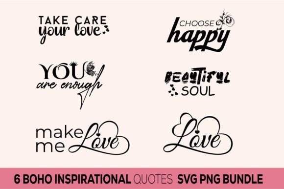 Download Boho Inspirational Quotes SVG PNG Bundle - Quotes svg Collection