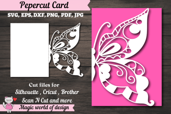 Download Cute Butterfly Card Paper Cutting Templa - Paper cutting Collection