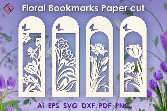 Download Floral Bookmarks/Paper Cutting/SVG - Paper cutting Collection