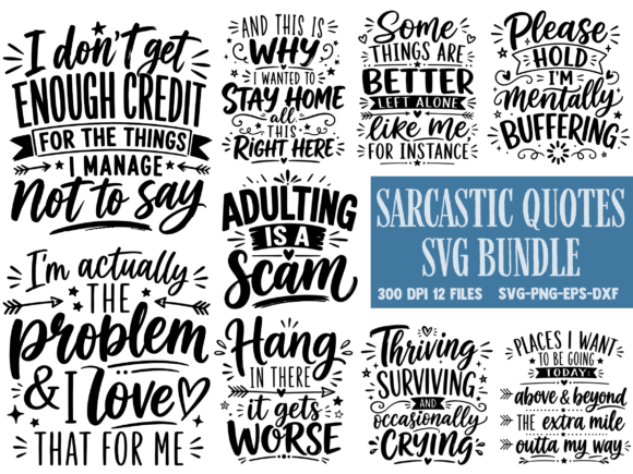 Download Sarcastic Quotes SVG Bundle - Quotes svg Collection
