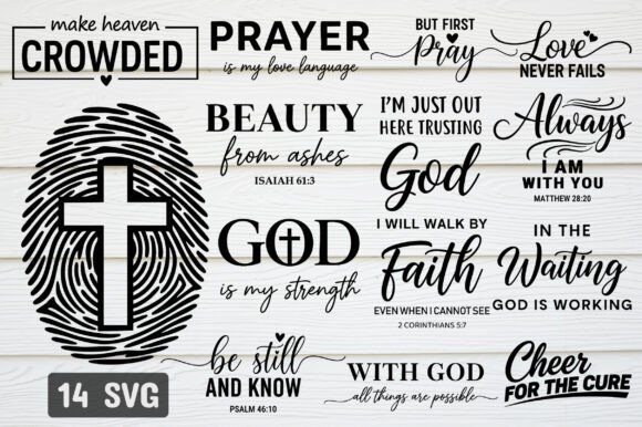Download Christian Quotes SVG Bundle, Prayer SVG - Quotes svg Collection