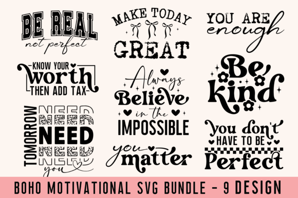 Download Boho Motivational Quotes Svg Bundle PNG - Quotes svg Collection