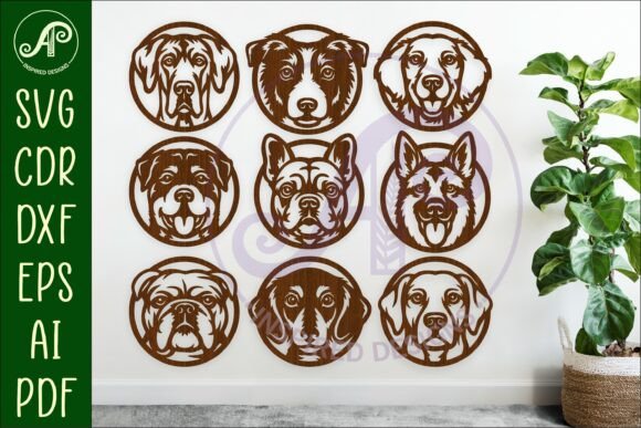 Download Dog SVG Bundle 9 Dog Breeds Laser Cut - Laser Collection