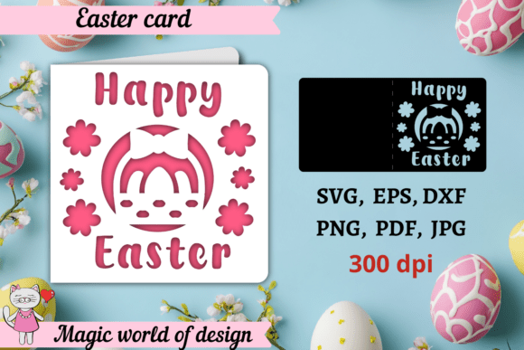 Download Happy Easter Card Svg, Paper Cutting Svg - Paper cutting Collection