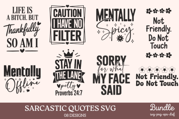 Download Sarcastic Quotes SVG Bundle - Quotes svg Collection