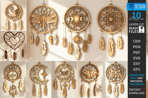 Download Wooden Dream Catcher Laser Cut Bundle - Laser Collection