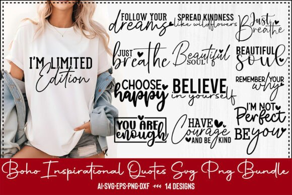 Download Boho Inspirational Quotes SVG PNG Bundle - Quotes svg Collection